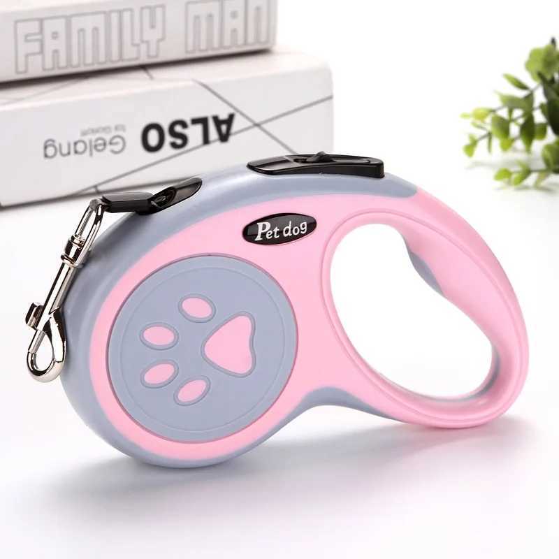 3m 5m Nylon Dog Leash Automatic Retractable Durable Cat Lead Extending Puppy Walking Running Traction Roulette Small Dogs 250116 Stylish