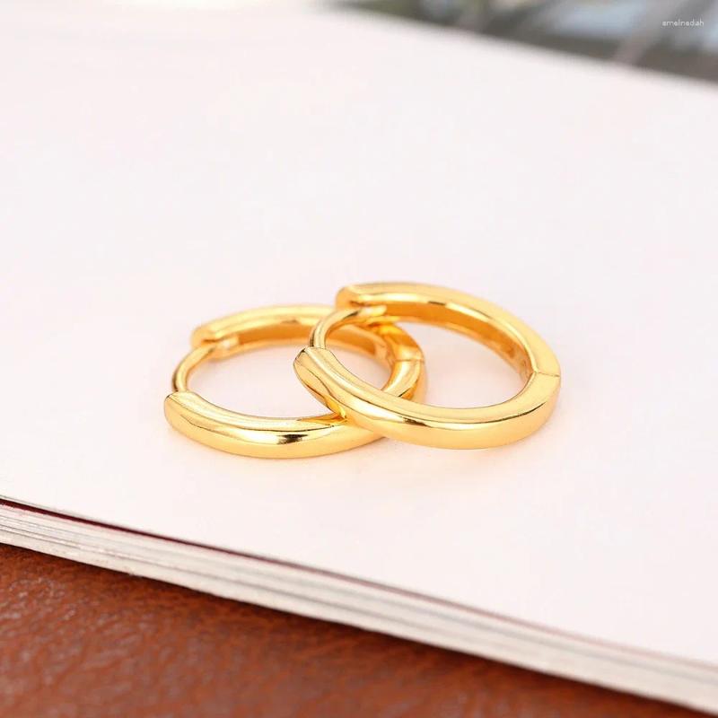 Hoop Earrings Huitan Minimalist Glossy 925 Sterling Silver For Women Mini Trendy Office Daily Accessories Chic Party Jewelry