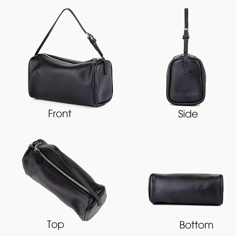 Donna-in Layer Cow Leather Handbag Genuine Sheepskin Top Handle Bag Full Grained with Shoulder Strap
