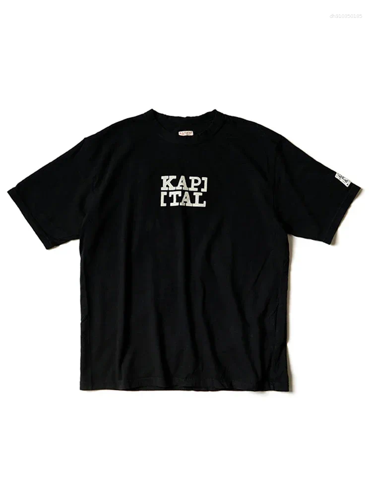 Men's T Shirts 24SS Kapital Hirata And Hiroshi Casual Unisex Trendy Printed Logo Short Sleeved T-shirt Summer