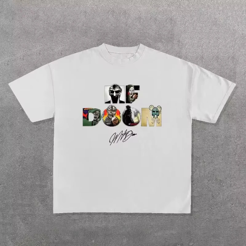MF Doom Illest Villains Oversized Graphic T Shirt Harajuku Goth Streetwear Vintage Pro Choice Shirts Y2k Top Gothic Men Clothing 250118