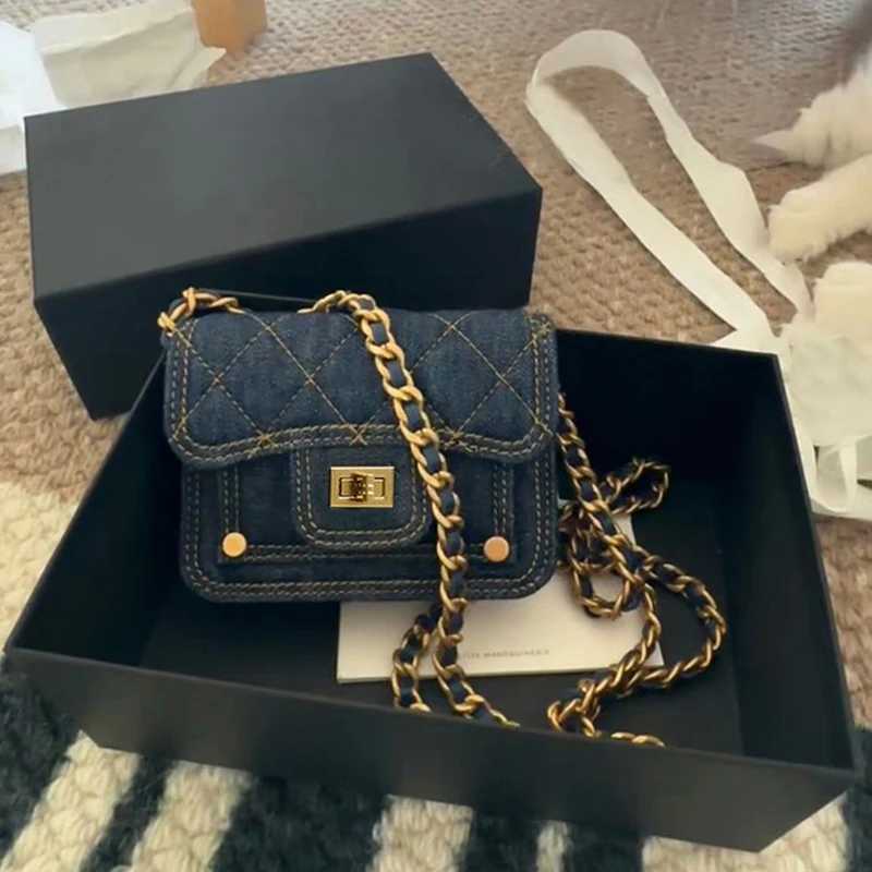 New Casual Wed Denim Mini Bag With Chain And Single Shoder Crossbody Bag Z250205