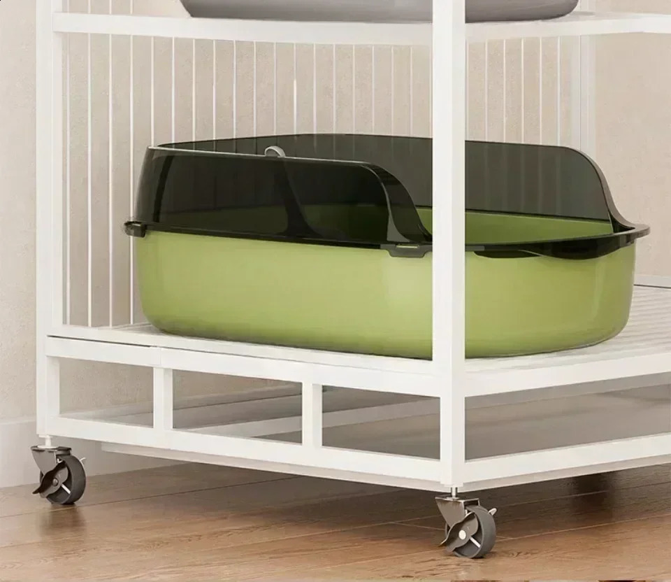 Thickening Pet Cat Toilet Semi-enclosed High Open Cat Litter Box Side Splashproof Pet Bedpans with Litter Scoop Cat Supplies 250120