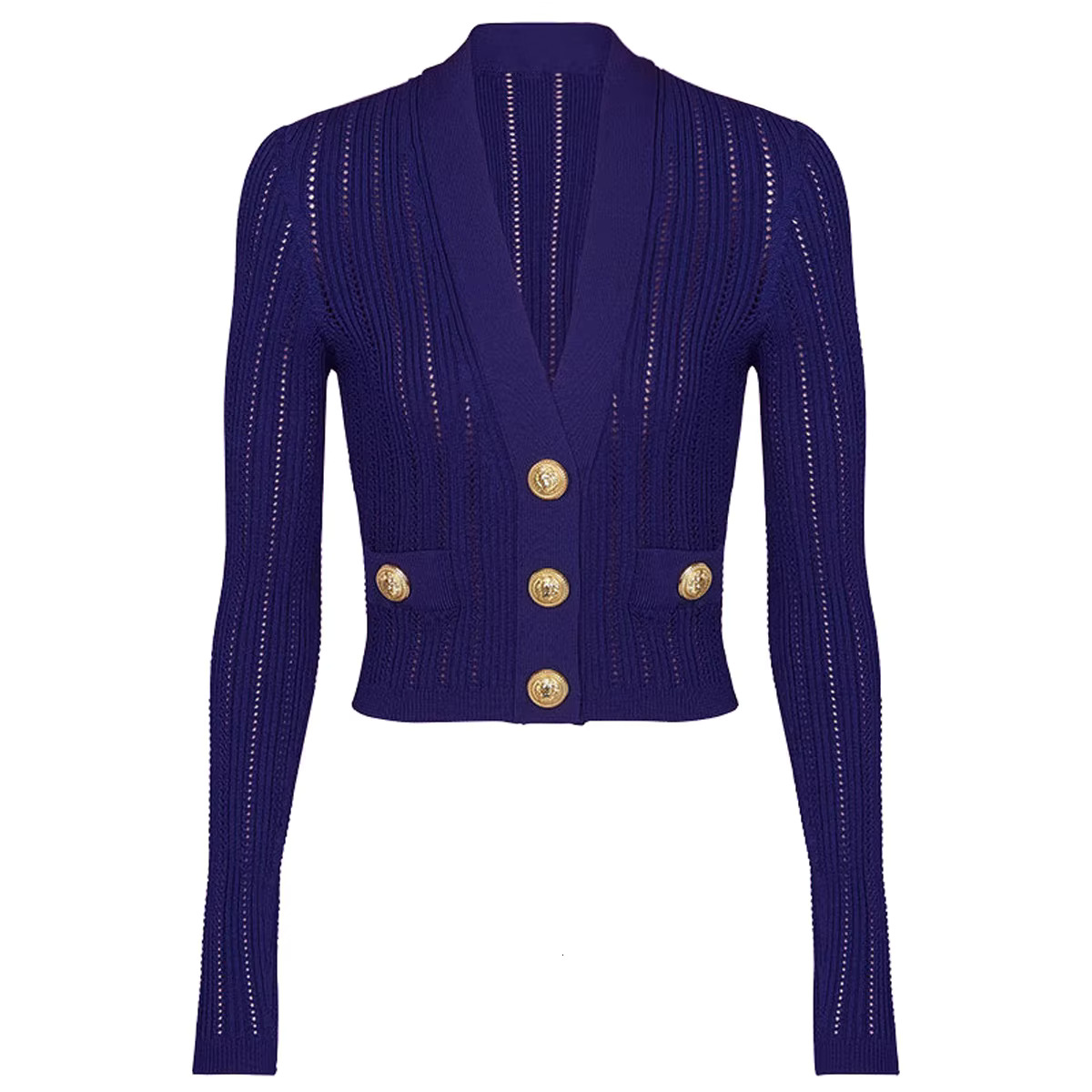 Spot Spring Autumn 2025 New Women's Wool Cardigan Fashion Classic High Quality Top Jacket Knitwear