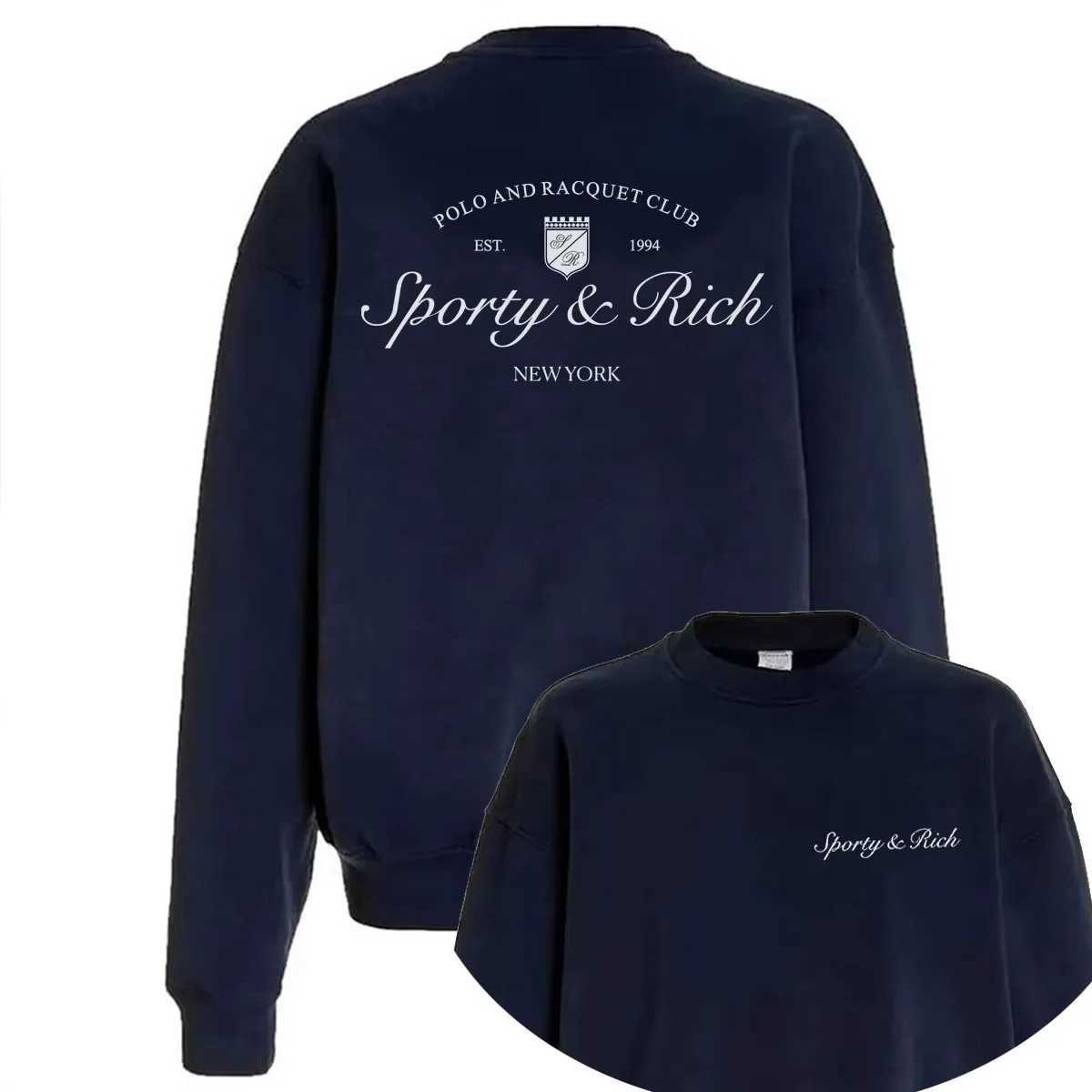 Sprot Make You Wellness Letters Printed Retro Cotton Crewneck Sweatshirt Women Oversized Casual Autumn Tops Ins Fashion JumpersC250205