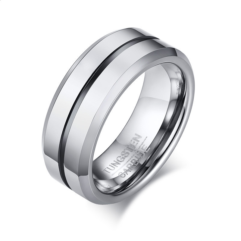 Men rings index finger ring 8mm bottle opening tungsten steel ring fashion mens Ring Jewelry tcr-039