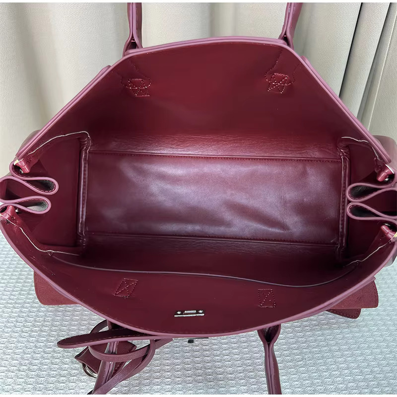 Black Brand Motorcycle Tote Large Capacity Women Leather Sliver Buckle Design Shoulder Handbag White Shopper Bag