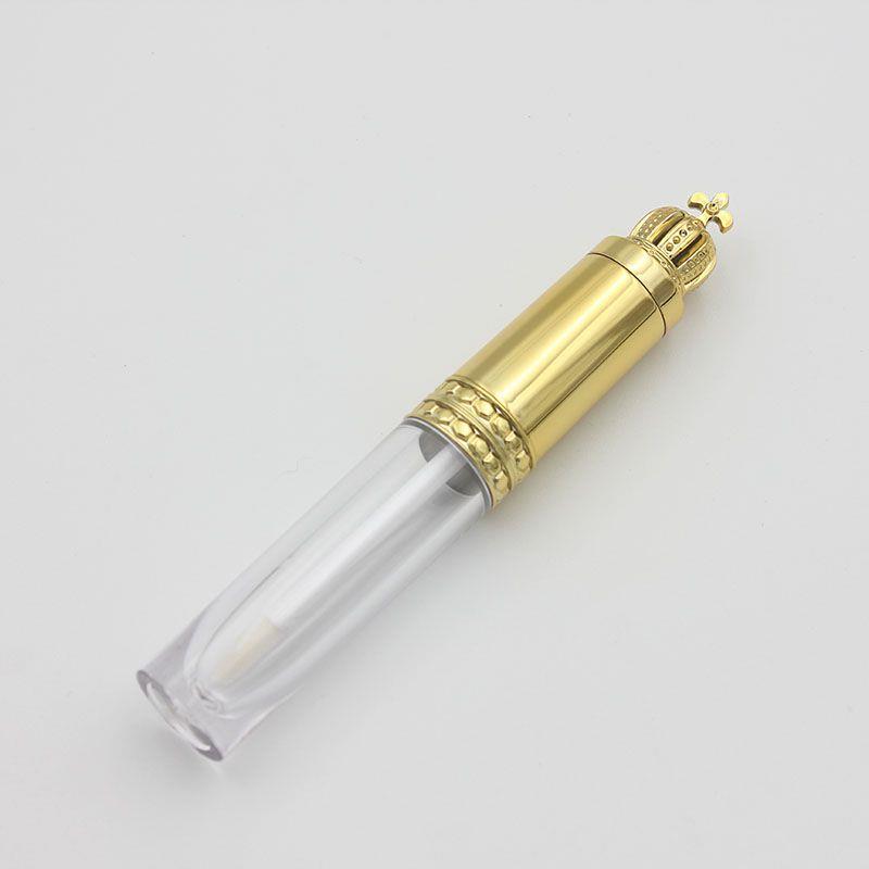 8ml DIY Empty Lips Gloss Bottle Containers Make Up Tool Cosmetic Gold Crown Plastic LipGloss Tubes Qrmlj
