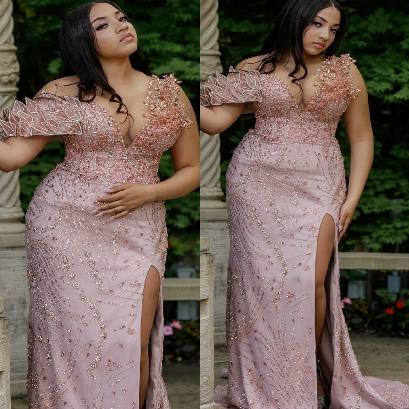 Aso Ebi Champagne Sheath Prom Dresses 2025 Illusion Crystals rals Evening Formal Party Second Birthday Engagement Gowns Plus Size Dress For Special Oc