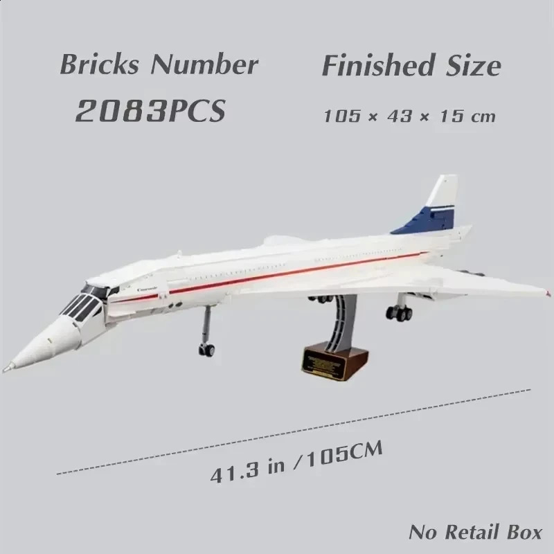 2025 Airbus Concorde Building blocks Brick kit The worlds first supersonic airliner Chuangxiang Aerospace 10 brick toys Chi 250115bj