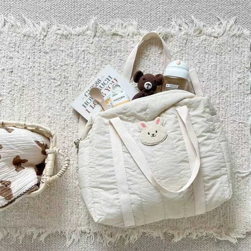 2024 Cloth Bag Tote Bag Fashion Going Out Large Capacity Fashion Mommy Bag Baby Bag Korean Style Hand Bags Mommy Shoulder BagC250326