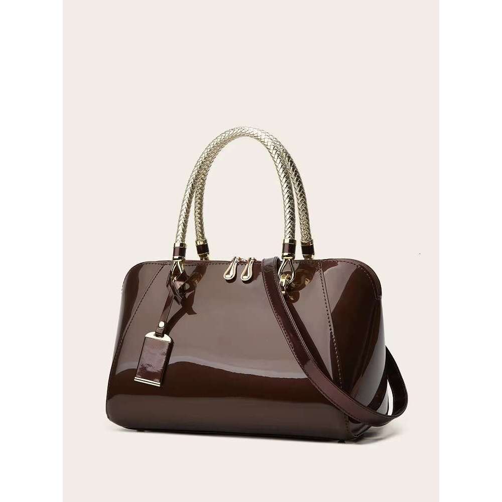 Patent Leather Handbag Korean Style Boston Large Capacity Tote Ladies Shoulder Crossbody Bag For Women Gift