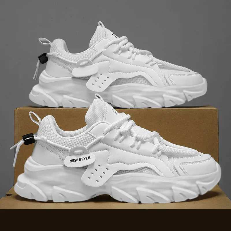 New high-quality foldable Versatile white shoes for mens casual sports outdoor running and luxurious mens platform shoes for the four seas Y250408