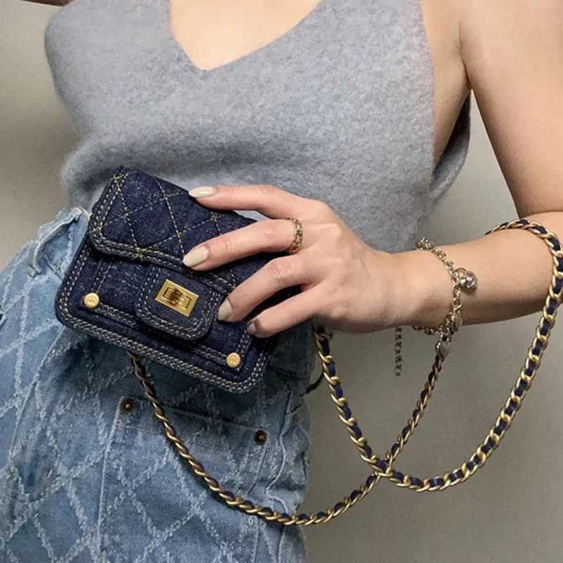 New Casual Wed Denim Mini Bag With Chain And Single Shoder Crossbody Bag Z250205