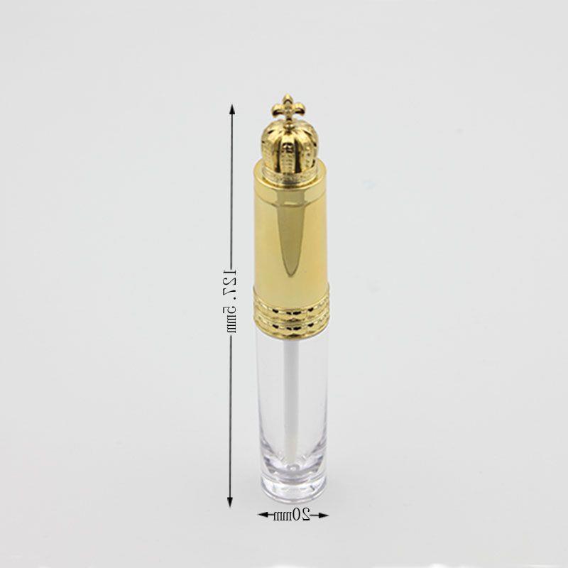 8ml DIY Empty Lips Gloss Bottle Containers Make Up Tool Cosmetic Gold Crown Plastic LipGloss Tubes Qrmlj