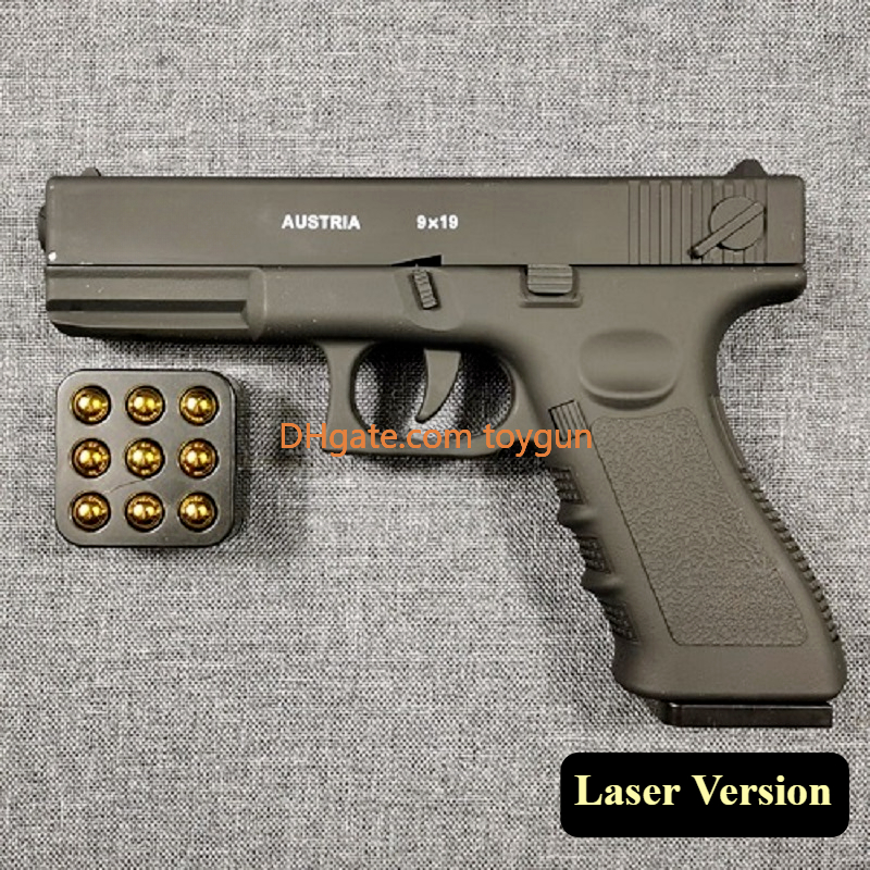 G21 Colt Pistol Automatic Shell Ejection Pistol Laser Version Look Real Moive Prop Toy Gun For Adults Kids Outdoor Games Prop Interactive Birthday Gif