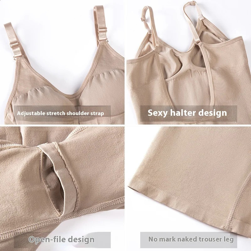 One Piece Women Bodysuit Butt Lifter Shapewear Waist Trainer Body Shaper Strappy-Back Chest Enhancing Underwear Corset Women 250120
