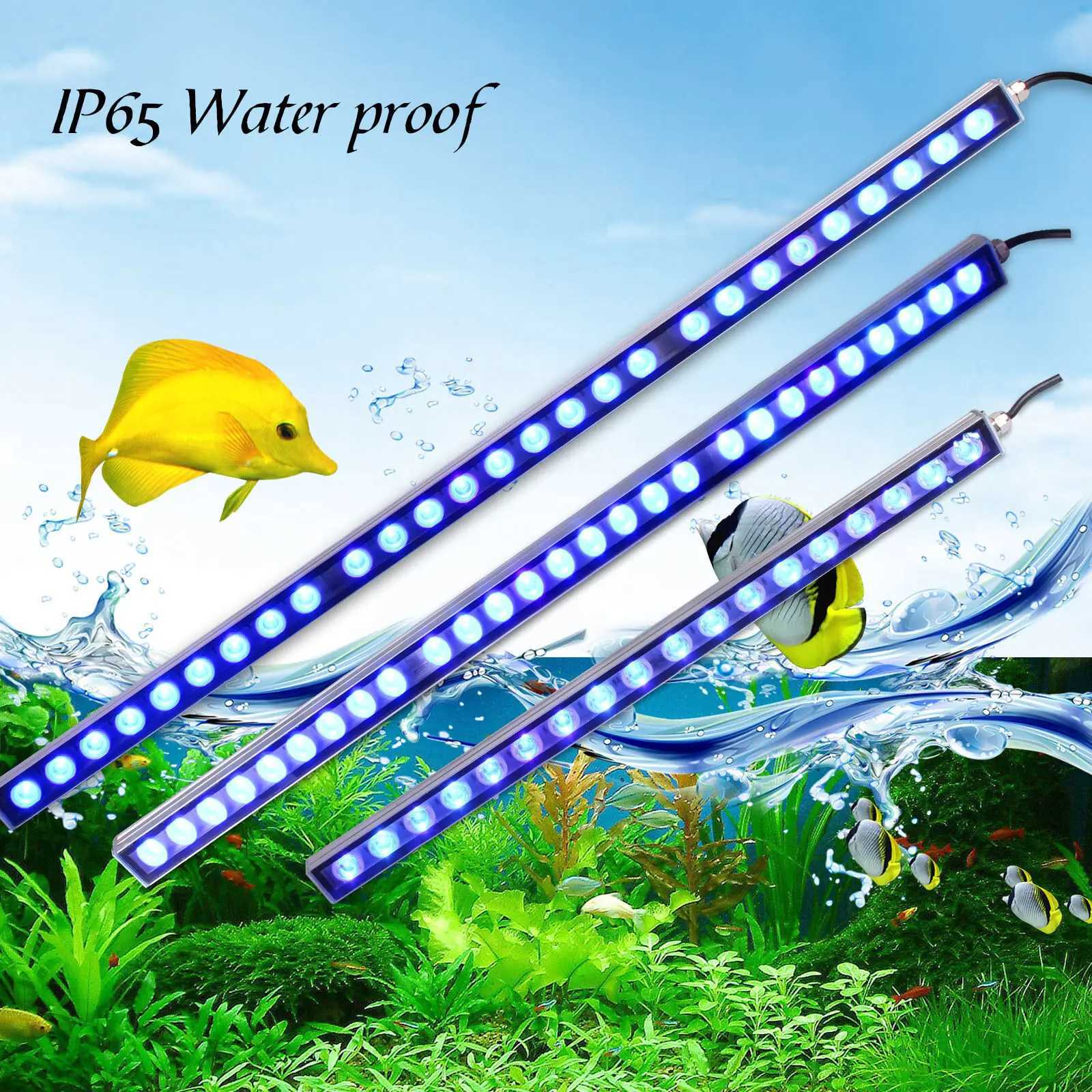 Populargrow Bluetooth Control 54W/81W/108W Led Aquarium Light with 470nm Leds Dimmable Fish Lamp for Coral Reef Tank Z250205
