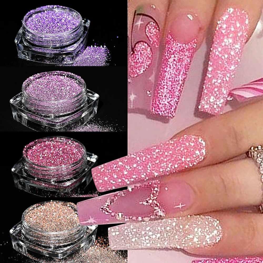 8Pack Nail Art Glitter Powder Set Holographic Laser Sparkle Dust Chromatic Reflective Effect For Manicure Flake DIY n 250115