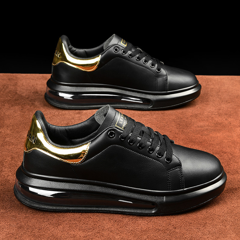 2025 Fashion new small white shoes men's air cushion low-top board shoes inside height-increasing leisure sports shoes