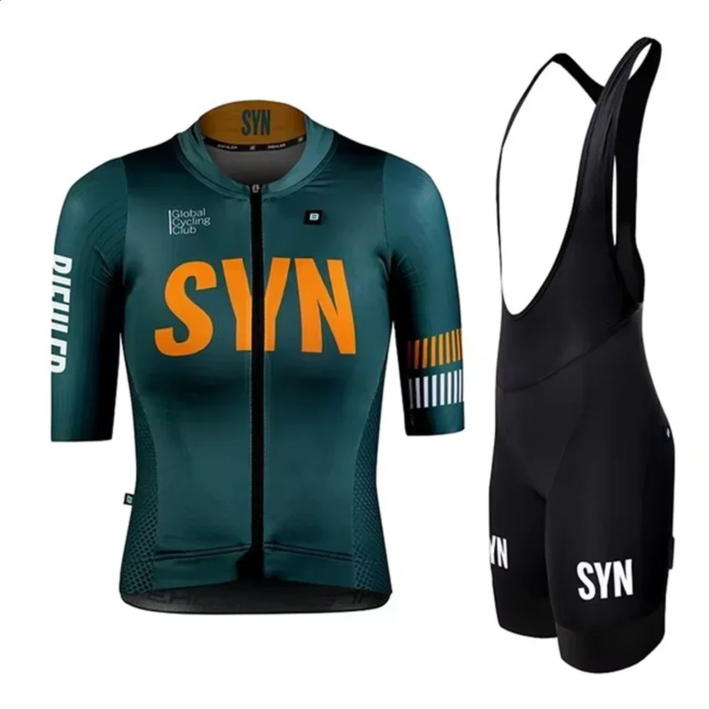 Summer SYN Team Cycling Set Women SYNDICATE Short sleeve Jersey and Bib Shorts Pro Race Bicycle Clothing Suit 250117