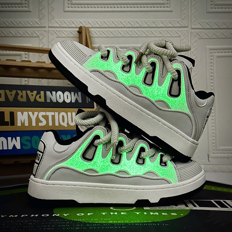 Langzude Training American Skateboarding Trendy Brand Student Street Photography Night Light Leisure Sports Shoes Men's And Women's Styles