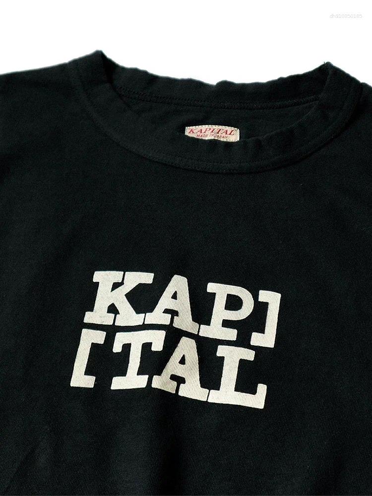 Men's T Shirts 24SS Kapital Hirata And Hiroshi Casual Unisex Trendy Printed Logo Short Sleeved T-shirt Summer