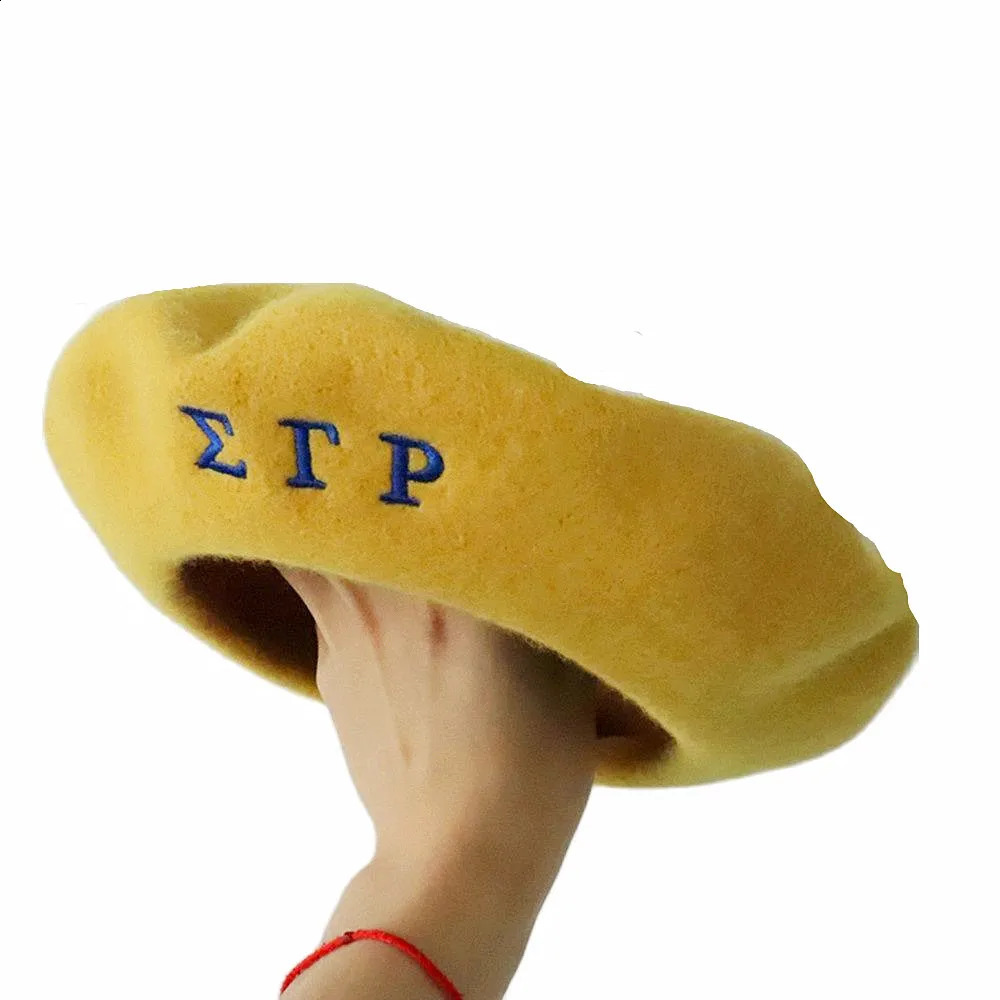 Solid Color Pretty GreeK Letter Group Sorority Berets Sigma Gamma Rho Bud Hat For Women 250118