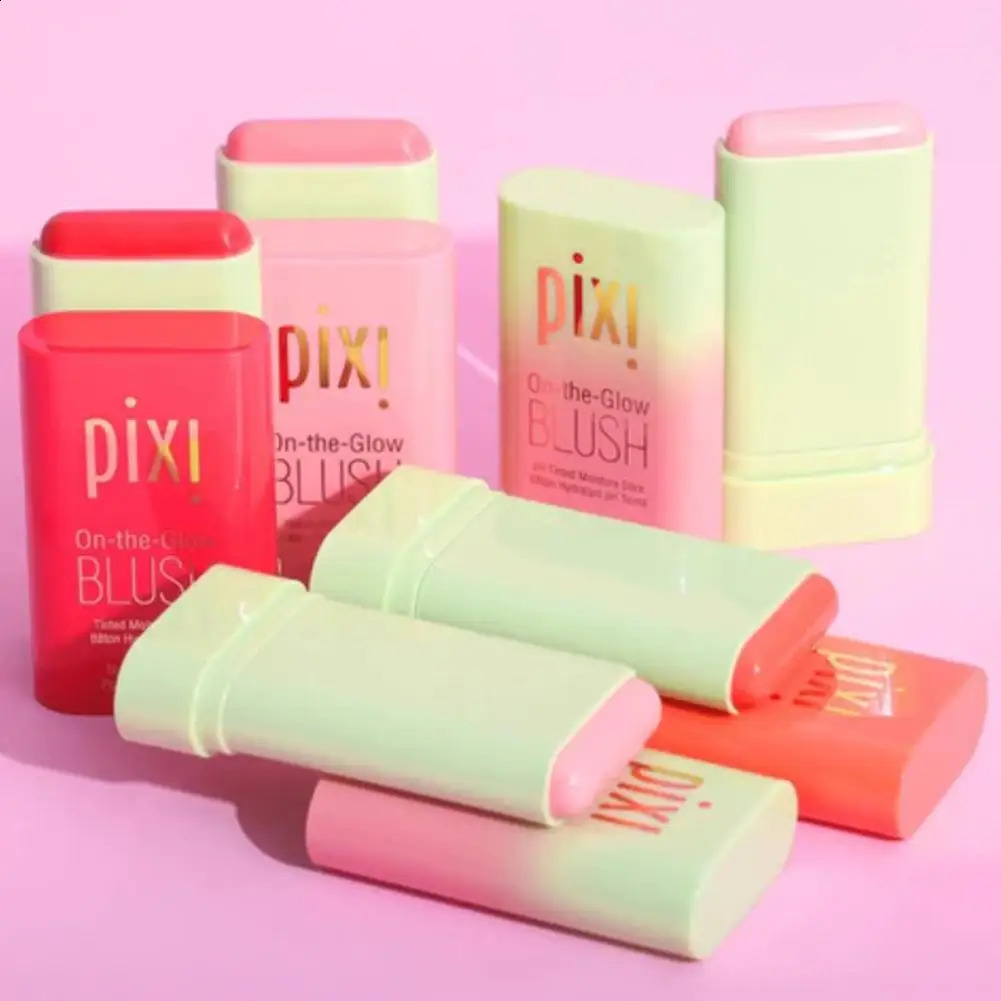 Pixi 3-in-1 Waterproof Blush Stick Functional Easy Color Rouge Blusher Cream High Color Rendering Blush Matte Contour Makeup 250121