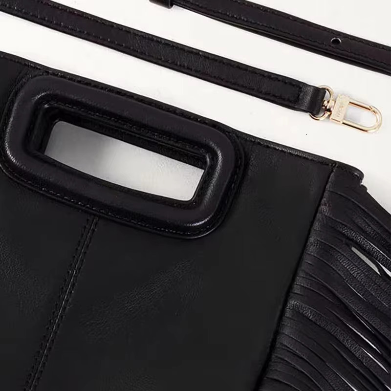 2024 New Women' Stylish Shoulder High Quality Black Sheepskin Crossbody Design Ladies Vintage Leather Bag