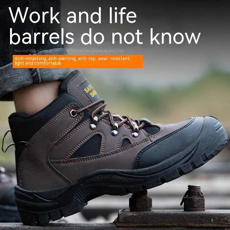 Lightweight Men Safety Botas Men Work Safety Shoes Anti-puncture Steel Toe Cap Non Slip Work Sneakers Male Indestructible Boots 250120