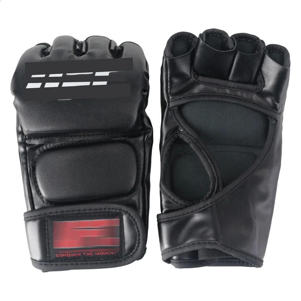 MMA Black ferocious fighting half-finger gloves Tiger muay thai boxing pads boxing gloves men mma fight sanda glove box boxers 250114