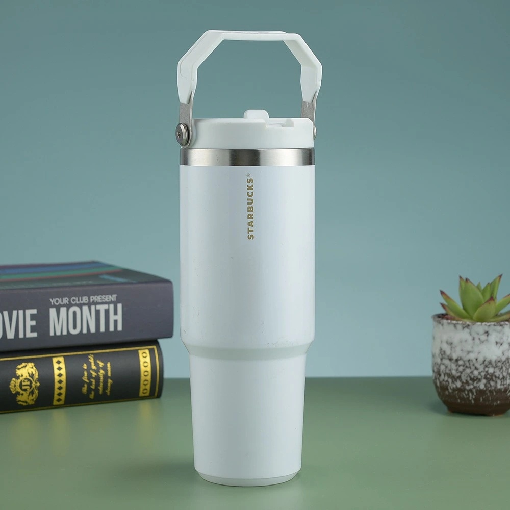 Starbucks 30oz Stainless Steel Vacuum Insulated Tumbler Travel Mug With Handle Leakproof Lid For Hot Cold Drinks