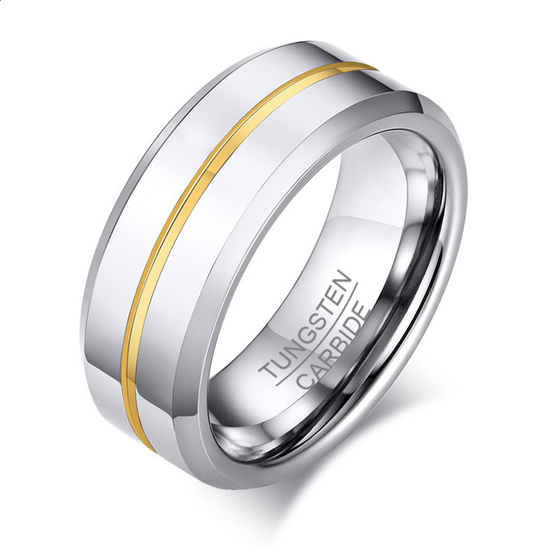 Men rings index finger ring 8mm bottle opening tungsten steel ring fashion mens Ring Jewelry tcr-039