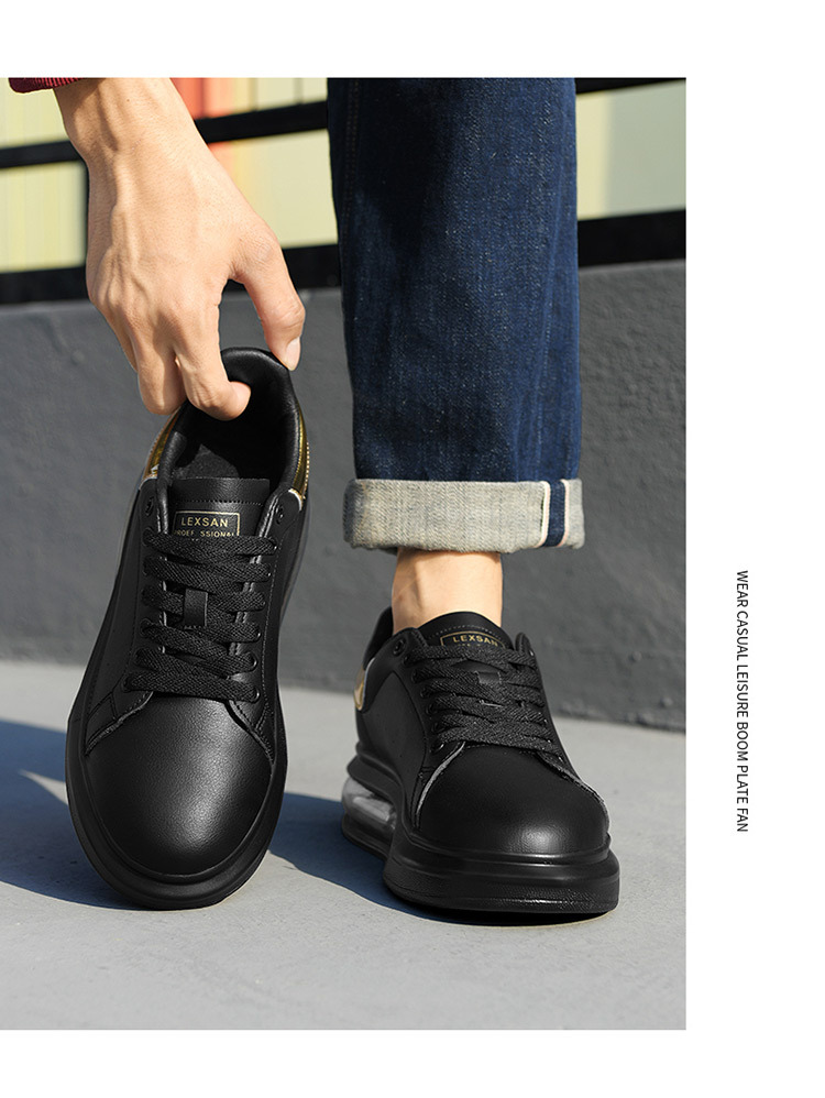 2025 Fashion new small white shoes men's air cushion low-top board shoes increase leisure sports shoes large size 39-46
