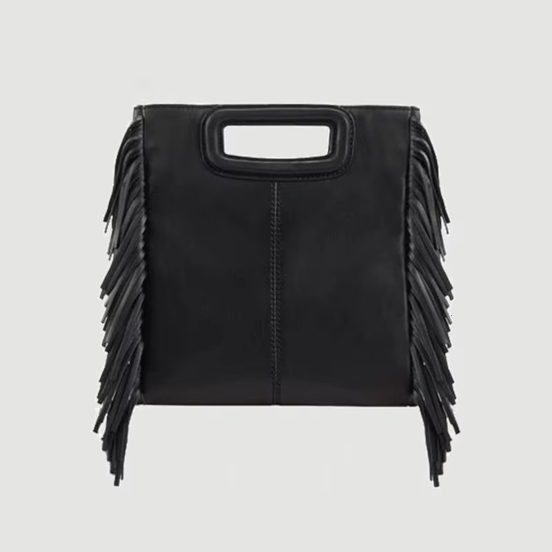2024 New Women' Stylish Shoulder High Quality Black Sheepskin Crossbody Design Ladies Vintage Leather Bag