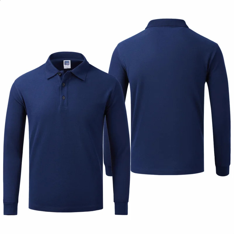 Long Sleeve Polo Solid Elasticity Leisure Comfy Casual Loose Bakery Restaurant Lapel Shirt Catering Cafe Supermarket Workwear 250113Z