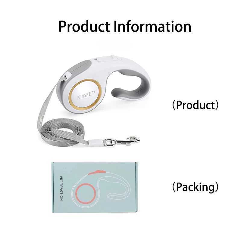 3M 5M Retractable Dog Leash Durable Nylon Pet Walking Leash Automatic Extending Dog Lead Rope for Medium Pet 250116 Stylish