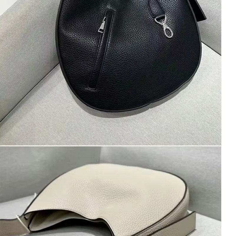 2025 Runway New Women Big Capacity Round Hand Warmer Package Neutral Wind Wide Shoulder Circular Casual Tote Bags Underarm Tide