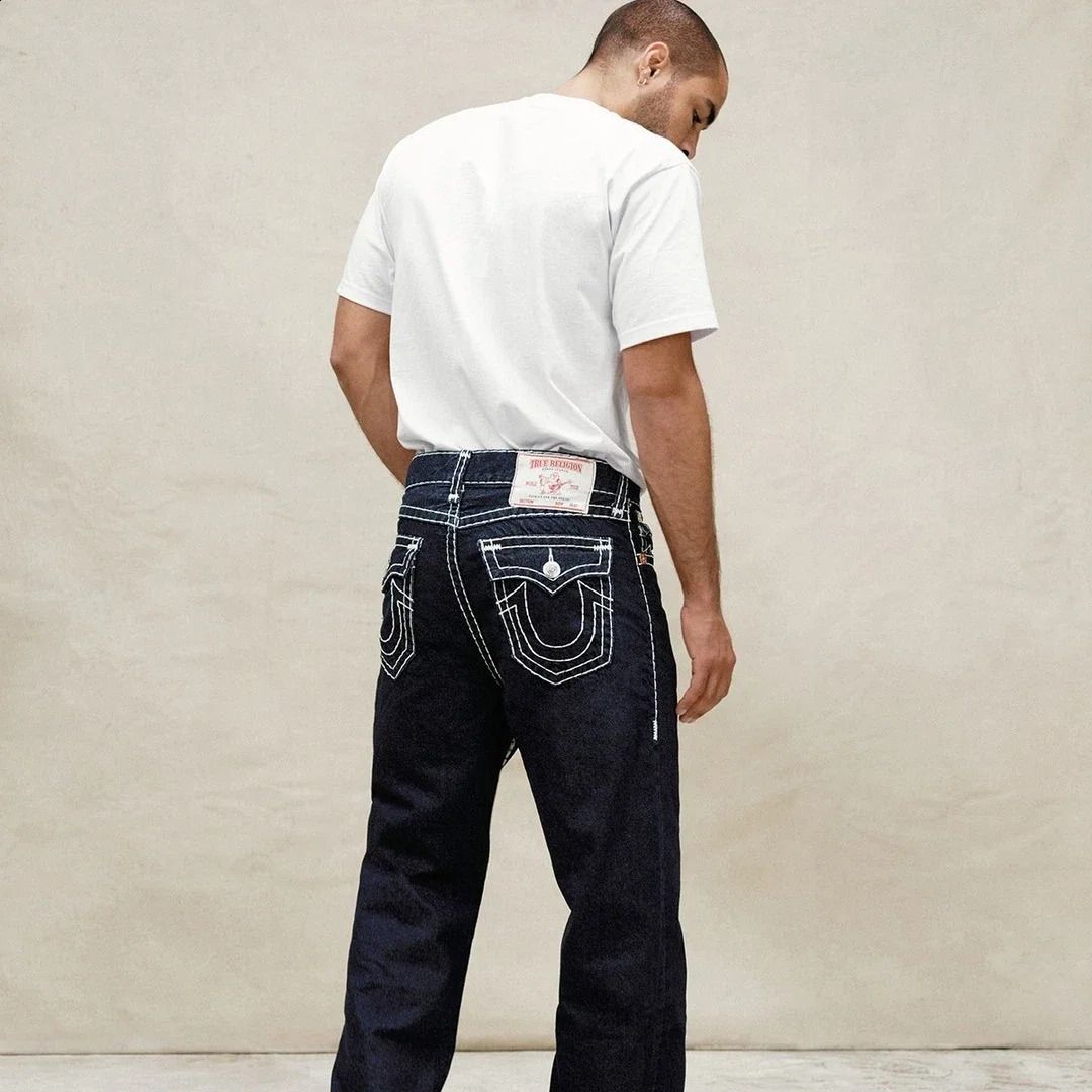 Harajuku Buddha Y2k Jeans High Waist Straight Leg Wide Leg baggy jeans Denim Black Cargo Pants Gothic Men Clothing 250114