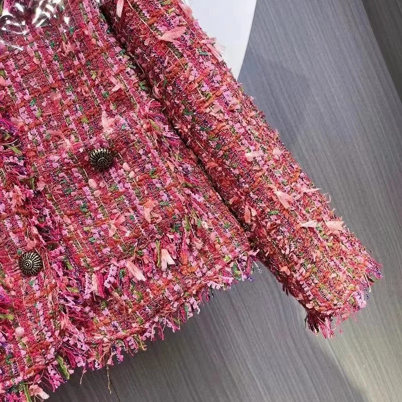 Coat Women n Sense Korean Overcoat Fragrance Jacket Tweed Temperament Outwear Slim Fashion Top Female Spring Autumn 250120wtt