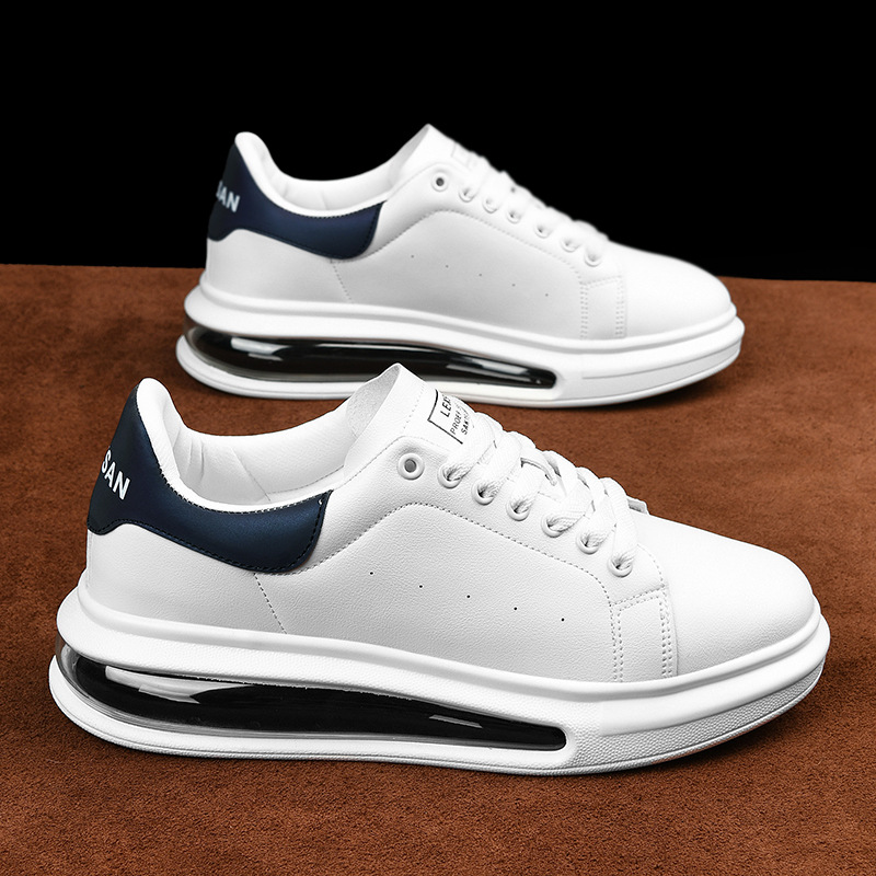 2025 Fashion new small white shoes men's air cushion low-top board shoes inside height-increasing leisure sports shoes