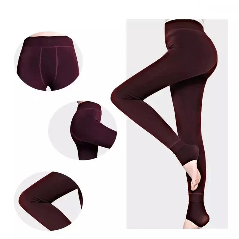 Warm Winter Leggings S5XL Large Size Women Velvet Pants Leggins High Waist Thick Legging Pant Trouser Leggin 250109Z