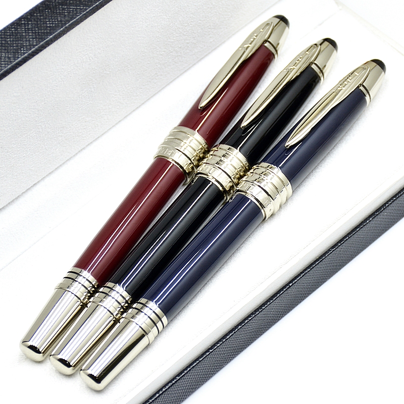 wholesale Great John F Kennedy Blue And Black Metal Rollerball Ballpoint Pen Stationery Office School Writing Fountain Pens With Serial Number