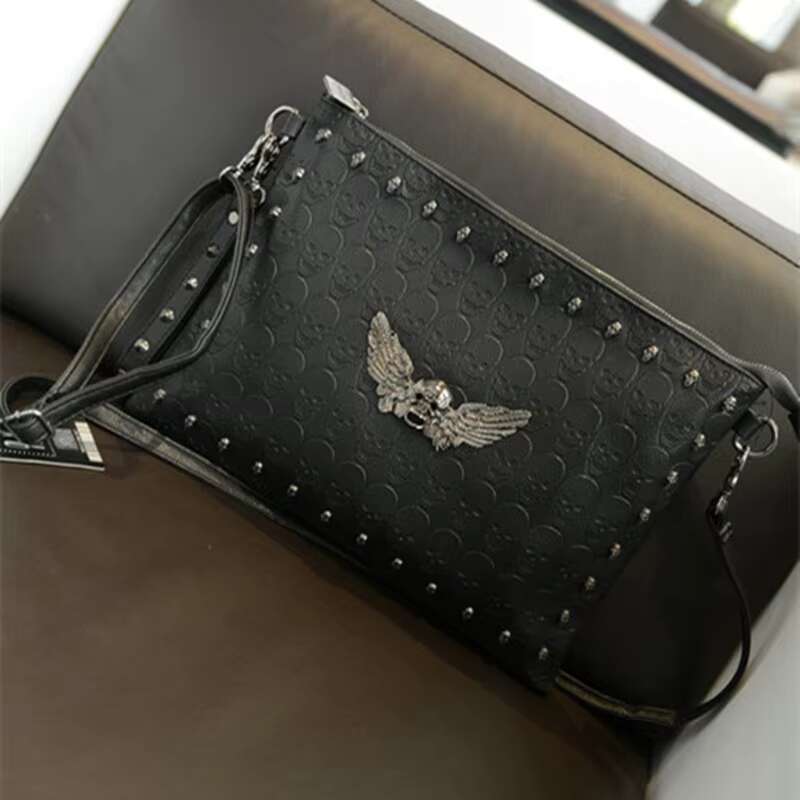 New Hot Ghost Head Hand Package Men Fashion Sequins Envelope Bag Personality Clutch Purse PU Eming Top Quality Shoulder Bags