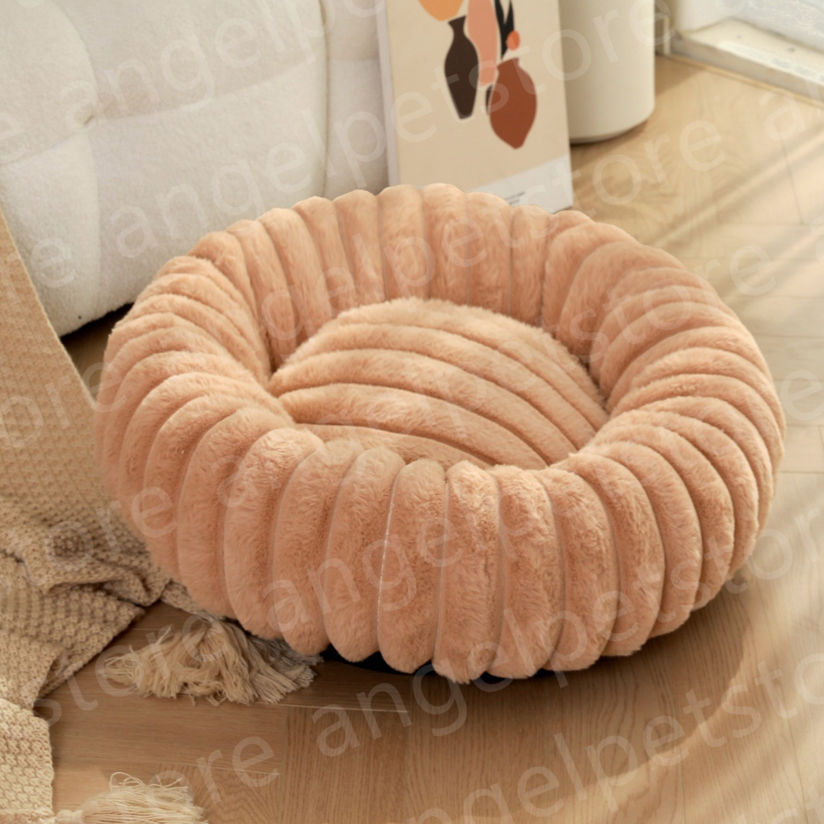 New Round Houses Winter Cat houses Warm Bed Dog Nest High Pet Mat