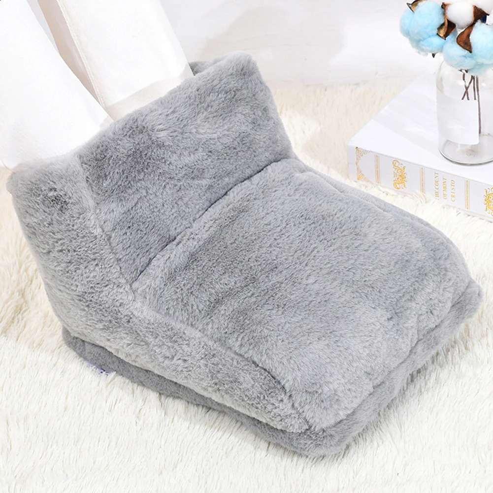 Electric Foot Heating Pad USB Charging Foot Warmer Double Feet Slippers Washable Foot Stove Soft Plush for Home Bedroom Sleeping 250120