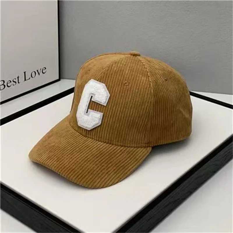 Spring Autumn Corduroy Baseball Cap for Women Men Unisex Vintage C Snapback Hip Hop Hats Winter Adjustable Outdoor Sport Hat Y250205