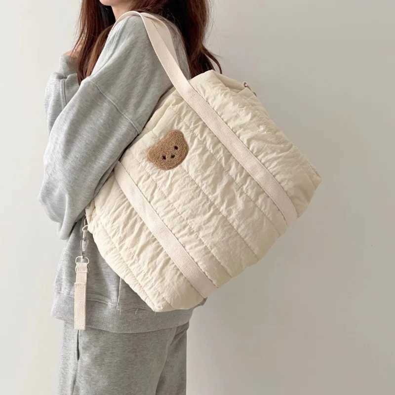 2024 Cloth Bag Tote Bag Fashion Going Out Large Capacity Fashion Mommy Bag Baby Bag Korean Style Hand Bags Mommy Shoulder BagC250326