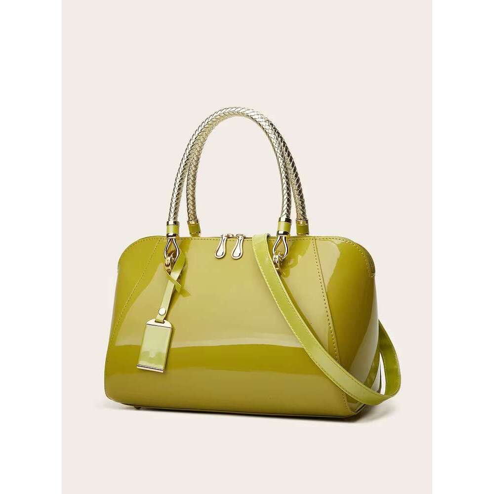 Patent Leather Handbag Korean Style Boston Large Capacity Tote Ladies Shoulder Crossbody Bag For Women Gift